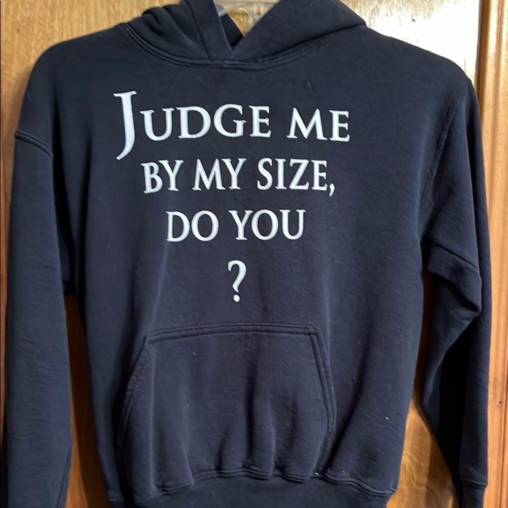 Disney parks Black Hoodie with Yoda in back snd Slogan Text
